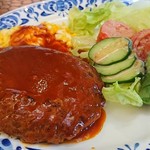 カフェ・アラカルト・ラパン - 豚挽き肉の  ハンバーグ定食  850円(税込)