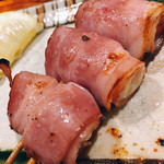 炭家 - 白子のベーコン巻き