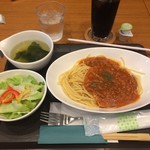 みぃ珈琲 - H.31.2.24.昼 ミートスパゲッティ 700円税込・セットドリンク(アイスコーヒー) 250円税込