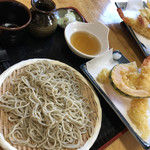 石挽き蕎麦 庵 - 天ぷら盛り蕎麦セット
