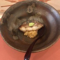 鮨 そえ島 - 雲丹様のリゾットと釣り物のノドグロ醤油漬け！