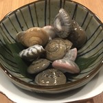 鮮魚 きかん坊 - 幻の貝  ながらみの塩茹で（600円）