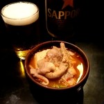 くろ田 - 瓶ビールで乾杯です