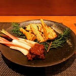 Takajou Wakyou - 久能産葉生姜と筍の炙り
