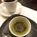 鉄板ダイニング 芳 - 抹茶のブリュレとコーヒー