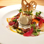 ラ・メール・ギキ - 蛍烏賊とほっき貝 カリフラワーのブランマンジェ仕立て 900円(2019.4月上旬)