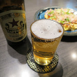 鉄板IZAKAYA JYUJYU - サッポロラガービール　赤星