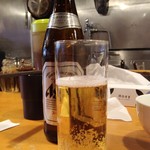 川菜館 - ビールはアサヒの中瓶です