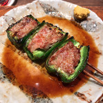 鳥茂 - ピーマン肉詰め