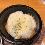 HONOO - 2019.4.14 HONOOさん 鶏玉麺注文の方に限り提供して頂けるミニ石焼きリゾットセット
200円のチーズ。


