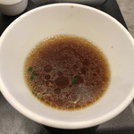 らぁ麺やまぐち - 昆布出汁のスープ割でより昆布の風味を味わえます！