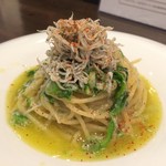 モメンティ・フェリチ - H.31.2.27.昼 愛知県産釜あげしらすのアーリオオーリオ：パスタランチ 1,000円税込