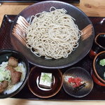 蕎麦 脇本 - 飛騨牛ステーキ丼＋ざるそば