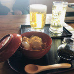 Sakanakaya - くず餅と生とウヰスキー炭酸割り