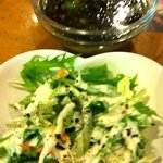 すろまい - ランチのスープとサラダ