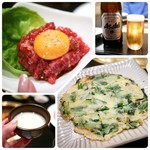 漢江 - ユッケとかネギチヂミとかビールとかマッコリとか。