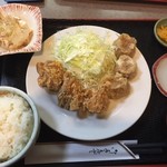 江戸銀食堂 - から揚げ定食（800円）