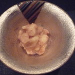 懐石 八泉 - 無花果を塩と胡麻で味付けたもの