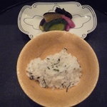 懐石 八泉 - 青紫蘇ご飯と香の物