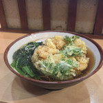 そばの神田東一屋 - アサソバビンボー！  
      朝そば＋えびかき揚げ！