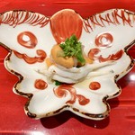 銀座 しのはら - 白魚 菜の花 雲丹 牡丹海老、加減酢で