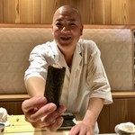 銀座 しのはら - 鮪とべったら漬けの巻き寿司