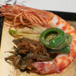 うを徳 - 2019.4 山形ハマボウフウ 天草車海老旨煮 四万十ゴリと切干大根有馬煮 福岡ガンソク