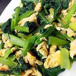 三河屋食堂 - 青菜タマゴ炒め