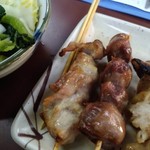 やきとり次郎 - 塩で全種一通り＠山葵③