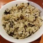 麺屋 六感堂 - 蕗の葉とじゃこの炊き込みご飯