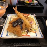 しら河別邸 日本料理大森 - 法佐城御膳(海老フライ、味噌カツ)