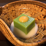 御料理 寺沢 - うすい豆豆腐に白子の裏漉し