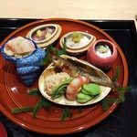 綾小路 唐津 - サワラの白子、モズク