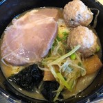 麺屋一燈 - 濃厚魚介つけ麺＋小ライス＋チーズ