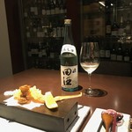 日本料理 TOBIUME - 田酒と蟹の天麩羅