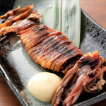 Whole dried squid with liver