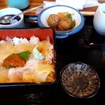 まんぷく亭 かわ村 - 特選ヒラメの漬け重