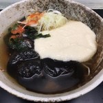 立喰いそば 山吹 - とろろそば（温）＋椎茸