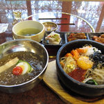 Azabu Kannichikan - 「選べる定食」（石焼ビビンバと冷麺）