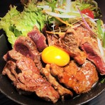 Yakiniku Horumon Kinryuu - 野菜たっぷり肉盛丼