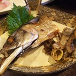 金町製麺 - サバの塩焼き＋α