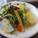 コッキーナ - ランチにつく有機野菜サラダ