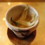 白金台こばやし - 揚げ白魚入り玉蒸しと百合根のすり流し