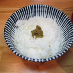 麺と酒 寅家 - ご飯と柚子胡椒