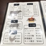 炭火焼肉ふじた - メニュー。