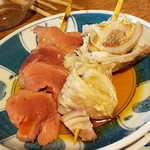 宇ち多゛ - ハツとナンコツ一本ずつお酢です