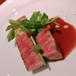 Wine Bar＆Dining ペトロス - 熊本赤牛ステーキ トリュフソース！