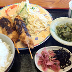 しろくま - 本日の日替わりは串かつ定食（680円）