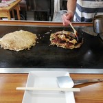 Okonomiyaki Hirai Yama Shinaten - たまごｵﾌﾟｼｮﾝ　甘辛ｿｰｽ