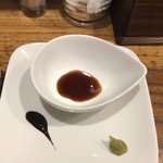 中華そば 先﨑 - 鴨焼きのタレ 醤油 バルサミコ 山葵